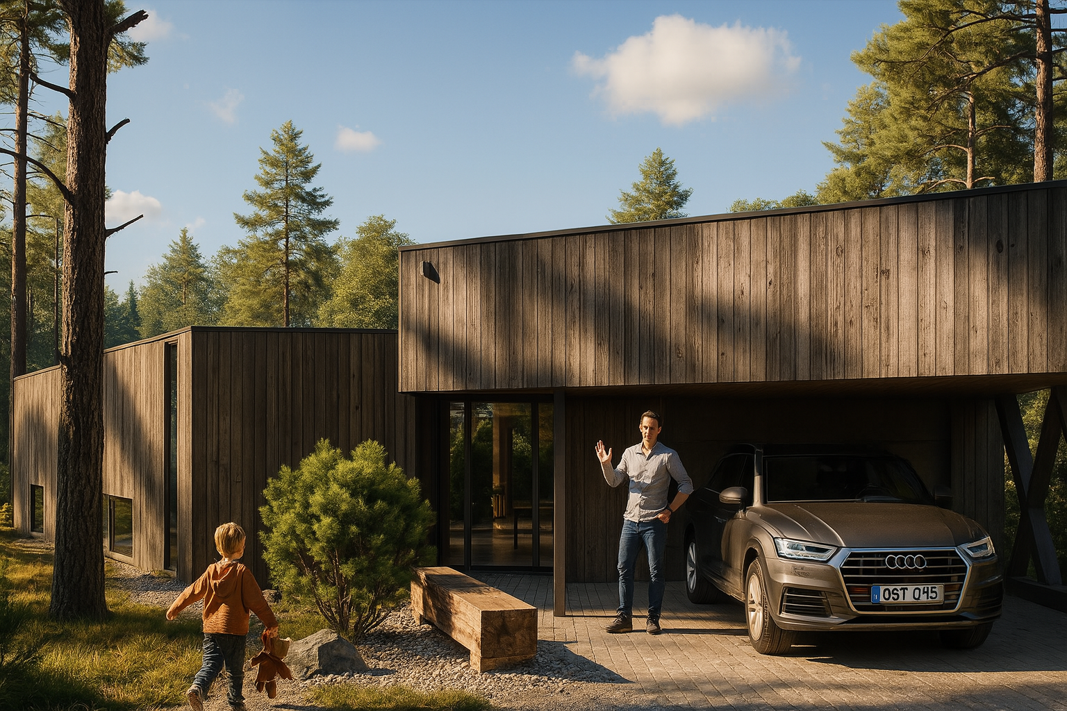 exterior 3d renderings house